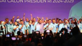 Partai Gelora Indonesia resmi mendukung Prabowo Subianto maju sebagai bakal calon presiden untuk Pemilihan Presiden (Pilpres) 2024. (Dok. Tim Media Prabowo Subianto)
