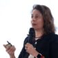 Research Affiliate at Harvard University Beatriz Armendariz saat berbicara pada BRI Microfinance Outlook 2024 di Jakarta, 7 Maret 2024. (Dok. BRI)