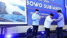 Presiden terpilih 2024-2029 Prabowo Subianto menghadiri acara silaturahmi dan buka puasa bersama Partai Demokrat di Hotel St Regis. (Facebook.com/@DPP Partai Demokrat)