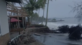abrasi pantai terjadi di Kelurahan Pasie Nan Tigo, Kecamatan Lubuk Begalung, Kota Padang. (Dok. BPBD Kota Padang)