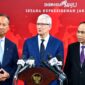 Menperin Agus Gumiwang Kartasasmita dan Menkominfo Budi Arie Setiadi saat bersama Chief Executive Officer (CEO) Apple Tim Cook. (Dok. Setneg.go.id)