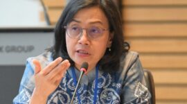 Sri Mulyani memaparkan peran SBSN sebagai penopang utama aset keuangan syariah Indonesia. (Facebook.com @Sri Mulyani Indrawati)
