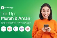 TopUpSaldo menawarkan pengisian DANA, ShopeePay, GoPay, OVO, dan LinkAja dengan harga murah, proses cepat, serta pembayaran aman. (Dok. Topupsaldo.com )